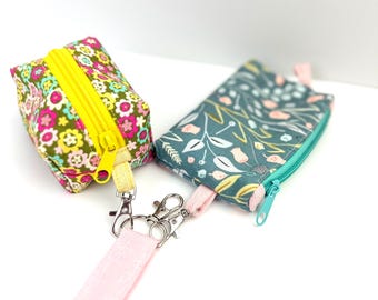 Wristlet Wallet & Coin Pouch Set | Cute Gift for Women | Purse Organizer | Handmade Wristlet