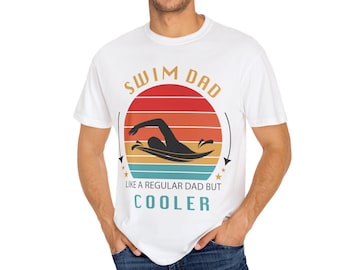Swim DAD Cooler T-shirt - Gift for Swimmer Dad, Vintage Retro Father's Day Shirt, Unisex Tee, Swim Dad Shirt, Swim Team Apparel