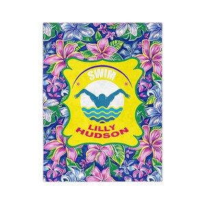 Personalized Lilly8 Blanket for swimmer - Custom Swimming Blanket, Swim Team Present