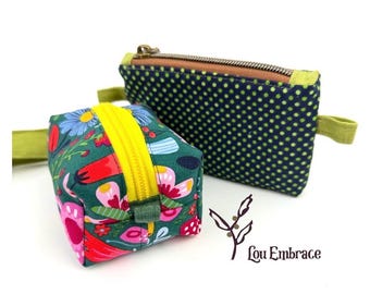 Wristlet Wallet & Coin Pouch Set | Cute Gift for Women | Purse Organizer | Handmade Wristlet