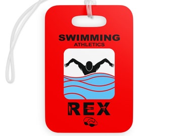 Custom Reusable swim meet heat Tags/Red