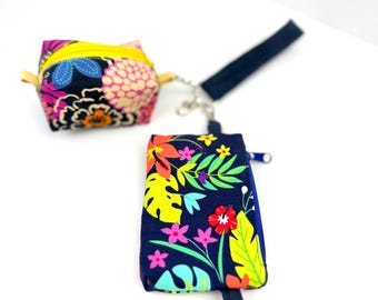 Wristlet Wallet & Coin Pouch Set | Cute Gift for Women | Purse Organizer | Handmade Wristlet