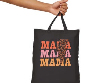 Mama Cotton Canvas Tote Bag: Reusable Mom Gift