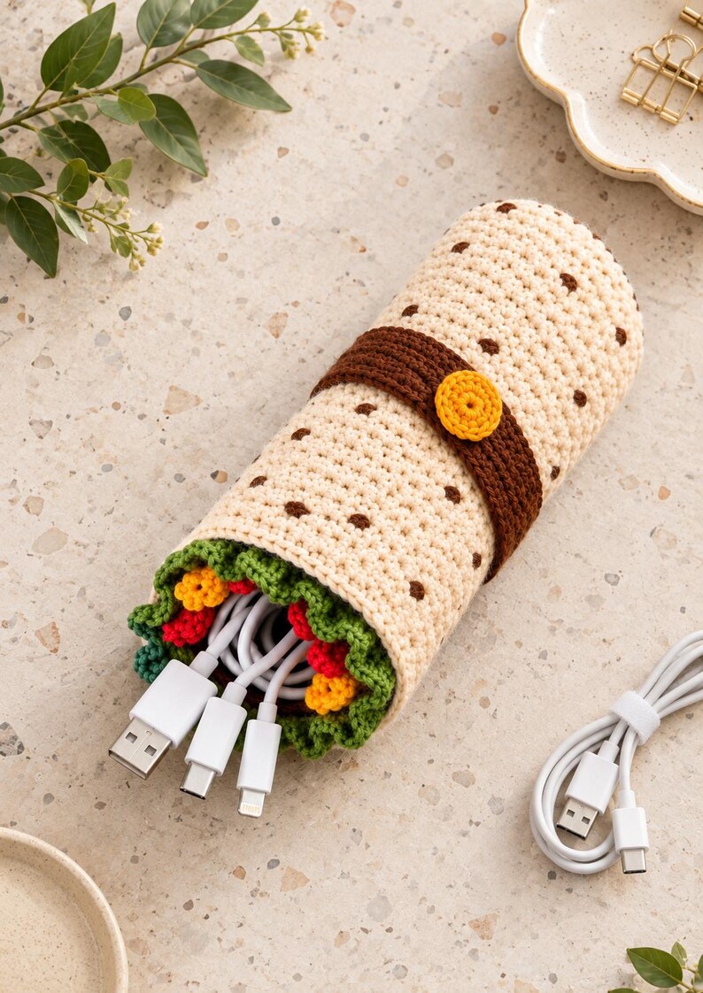 Usb Cable Guide.pdf Crochet Cable Organizer Pattern – Printable PDF Digital Download - Etsy ...