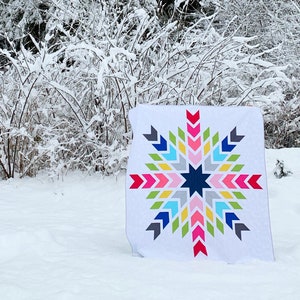 Chevron Snowflake Quilt Pattern PDF Digital Download image 1