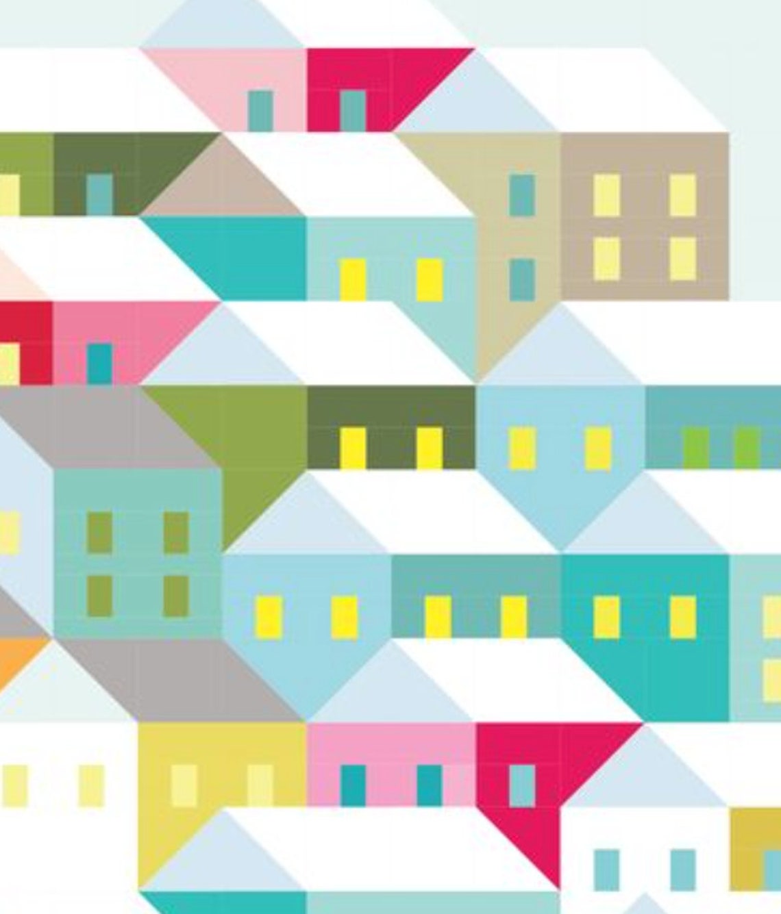 Hillside Houses Quilt Pattern PDF Digital Download Etsy