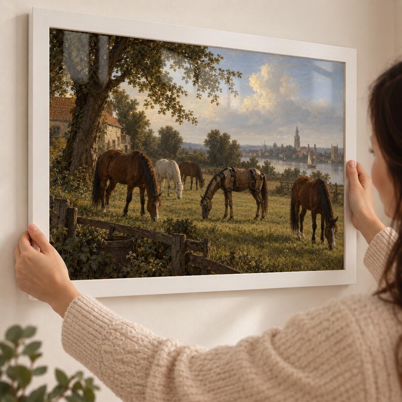 Robot Science Robot Horse Poster – Pastoral Landscape Meets Science Fiction - Etsy ...