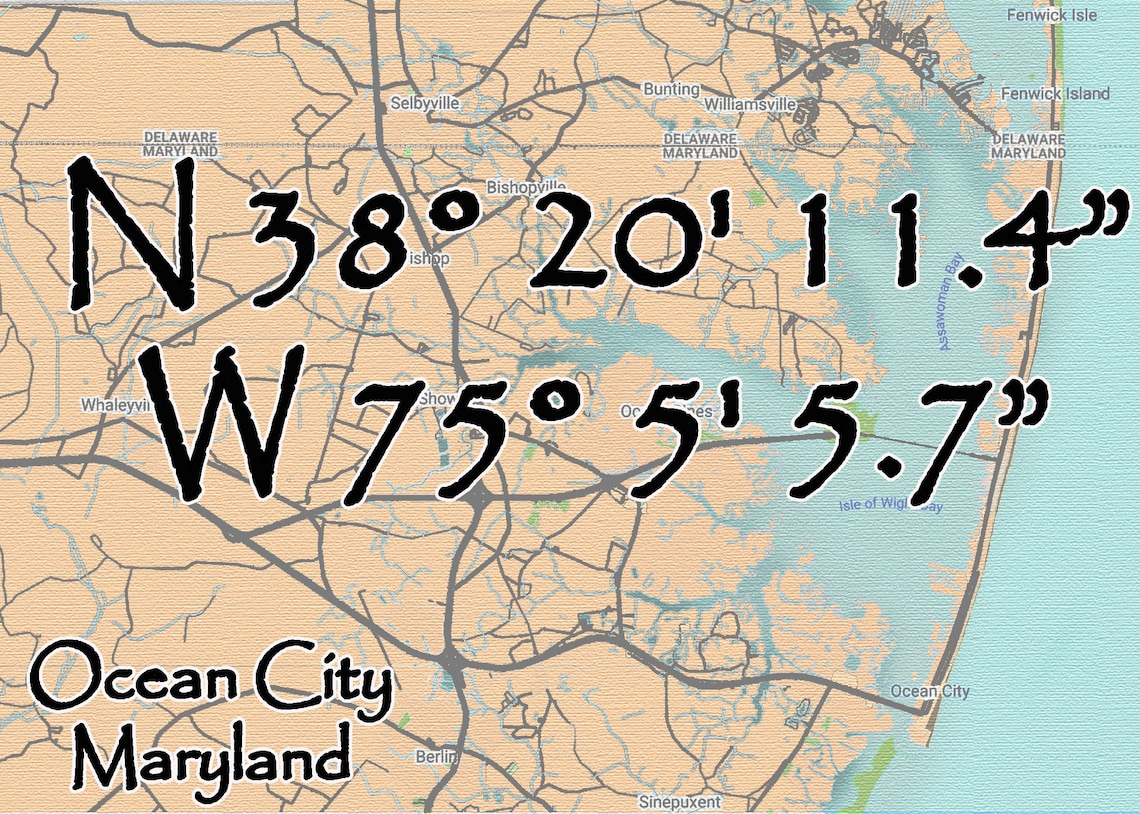 The Ocean City MD map coordinates - Il 1140xN.1893774484 H6b1