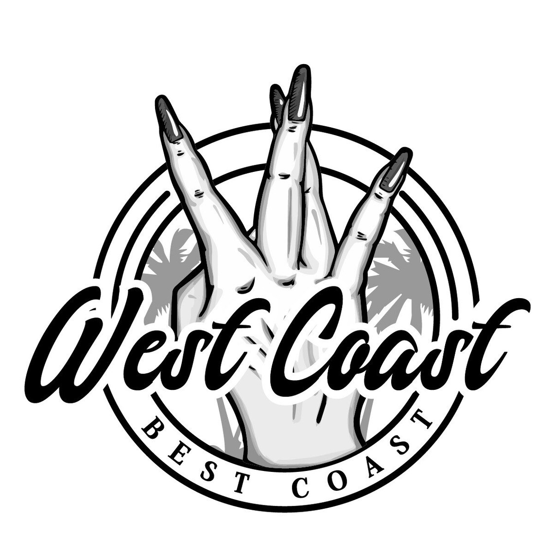 West Coast Best Coast VINYL STICKER Etsy