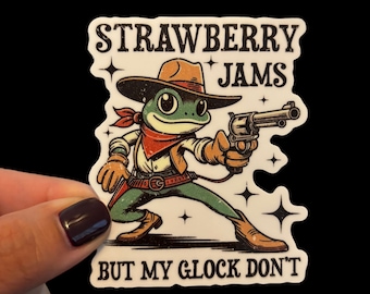 Strawberry Jams But My Glock Don’t VINYL STICKER