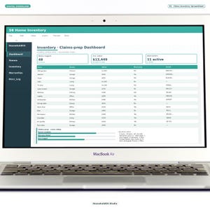 Home Inventory Spreadsheet Google Sheets Rooms Warranties Insurance Tracker Digital Download: digital template preview, photo 1 of 8 (digital download, nothing ships)