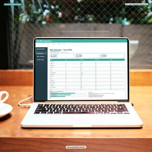 Bill Calendar Spreadsheet Recurring Bills Due Dates Google Sheets Digital Download: digital template preview, photo 1 of 8 (digital download, nothing ships)