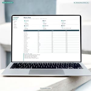 Moving Planner Notion Template Checklist Boxes Timeline Budget Lite Digital Download