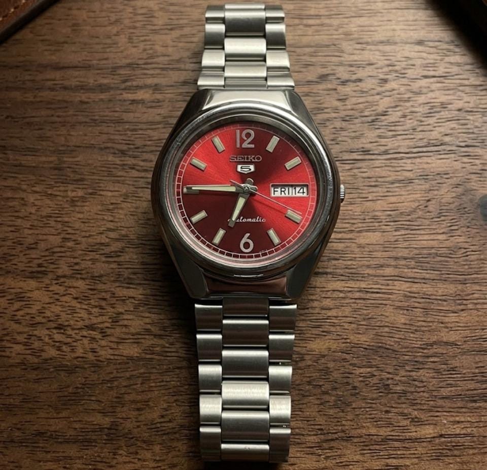 Red dial watch - Etsy 日本