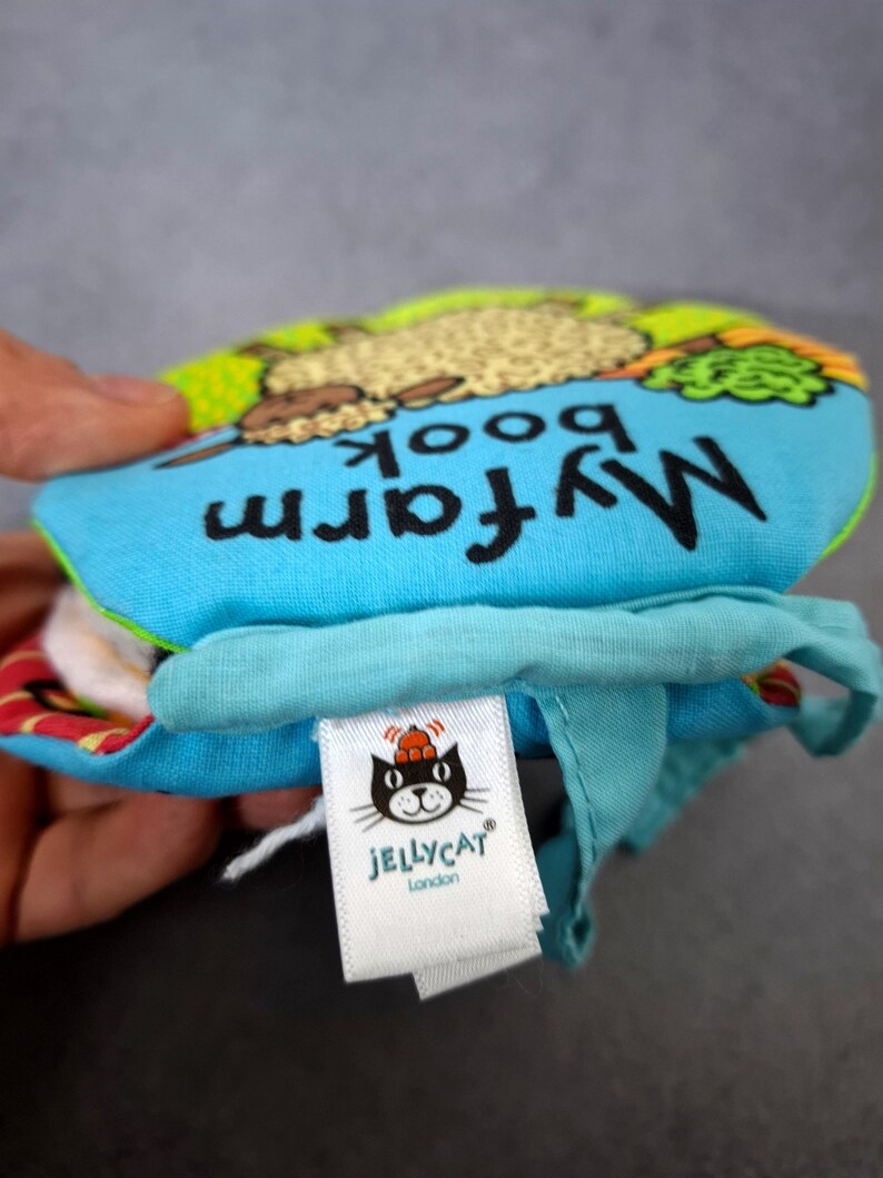 Authentic Jellycat My Farm Book Toy 5.5'', Interactive Sensory Baby Toy ...