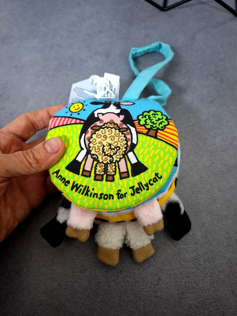 Authentic Jellycat My Farm Book Toy 5.5'', Interactive Sensory Baby Toy ...