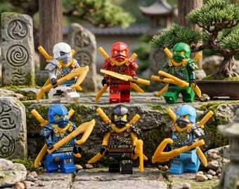 Lego Ninjago Mystery Minifigure Lot - 5 Random Samurai Heroes