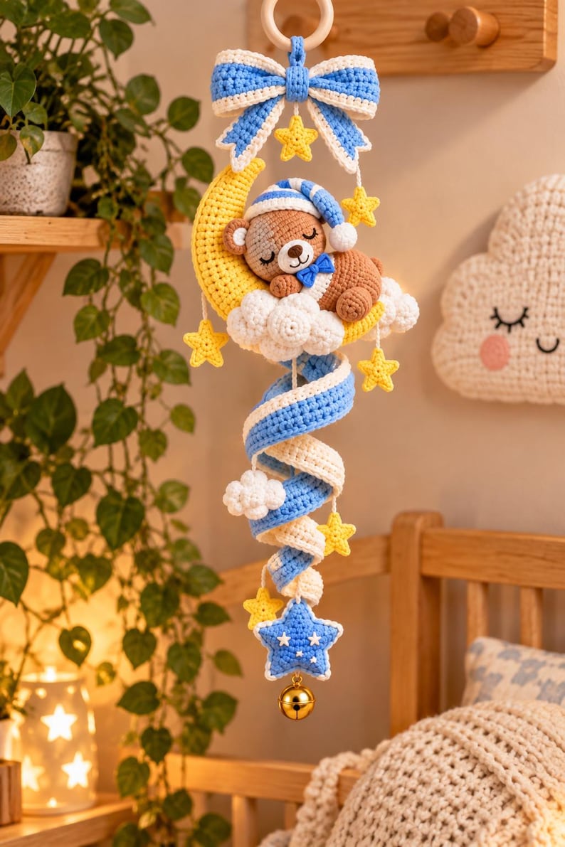 Sleep Guide.pdf Crochet Sleeping Teddy Bear Nursery Mobile, Moon Cloud Spiral (PDF ...