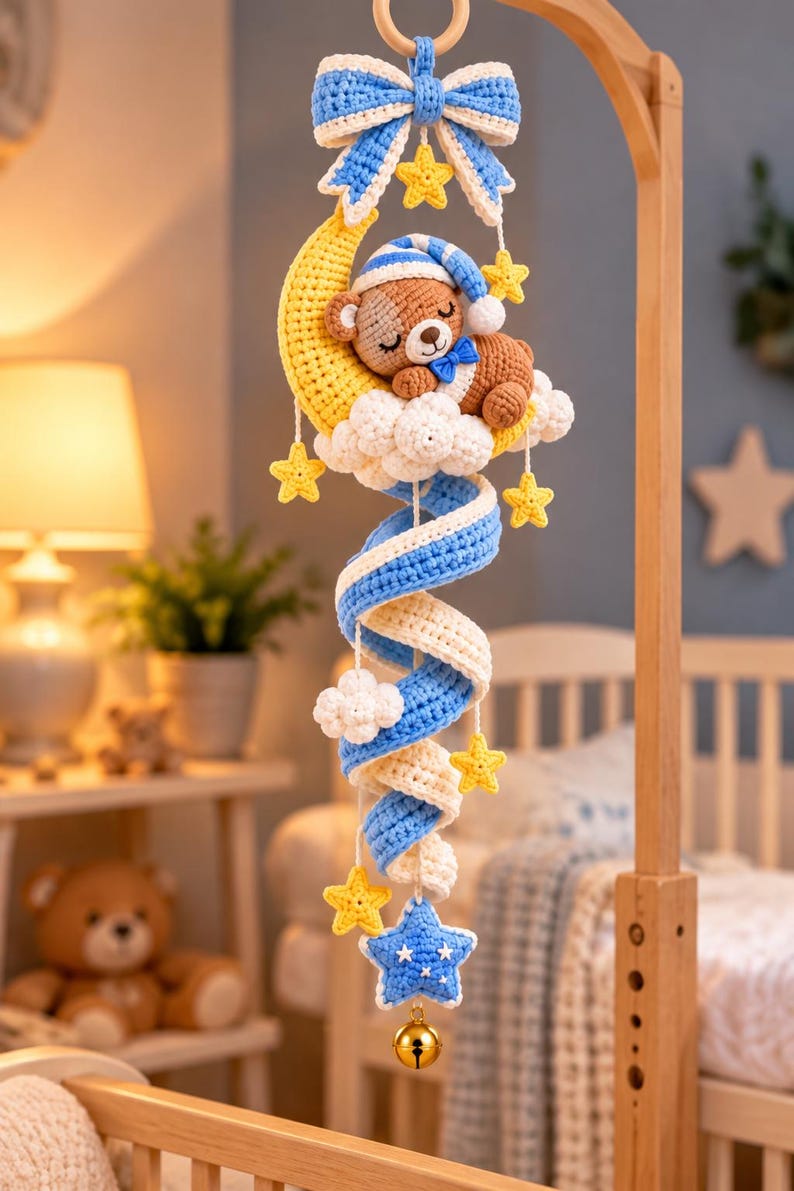 Sleep Guide.pdf Crochet Sleeping Teddy Bear Nursery Mobile, Moon Cloud Spiral (PDF ...