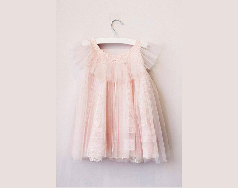 First Birthday Baby Girl dress First Birthday outfit Esther Blush First Birthday Dress