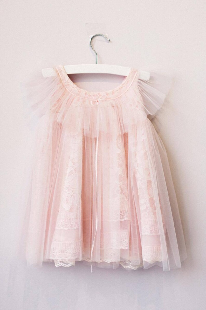 First Birthday Baby Girl dress First Birthday outfit Esther Blush First Birthday Dress