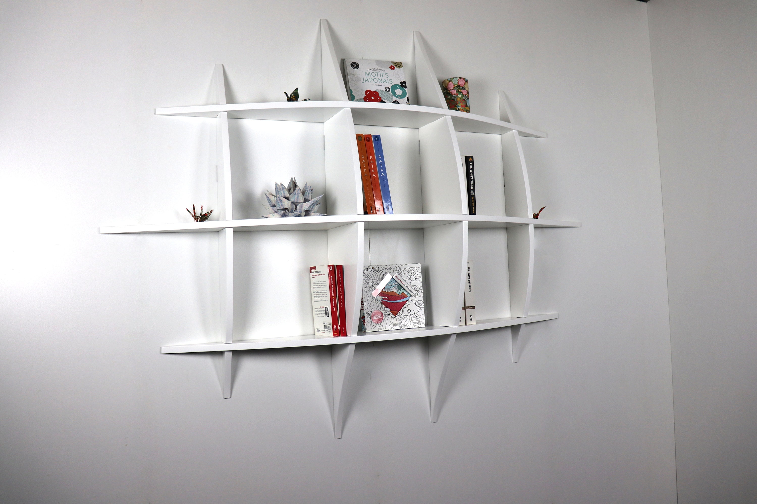 Bibliothèque Murale Design à Fixations Invisibles Pm