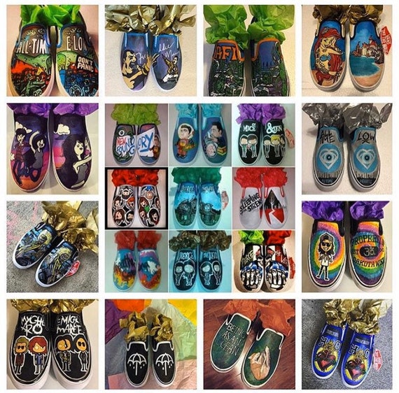 etsy painted vans