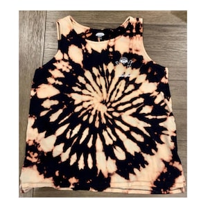 Reverse Bleach dyed Spiral Tank