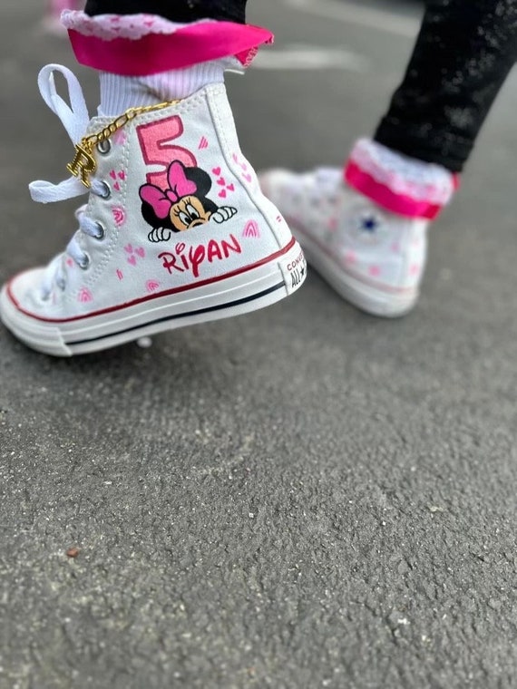 Custom little Kids Converse ALL STAR High Tops Personalized Shoes Converse Character Band Team Logo Shoes Etsy
