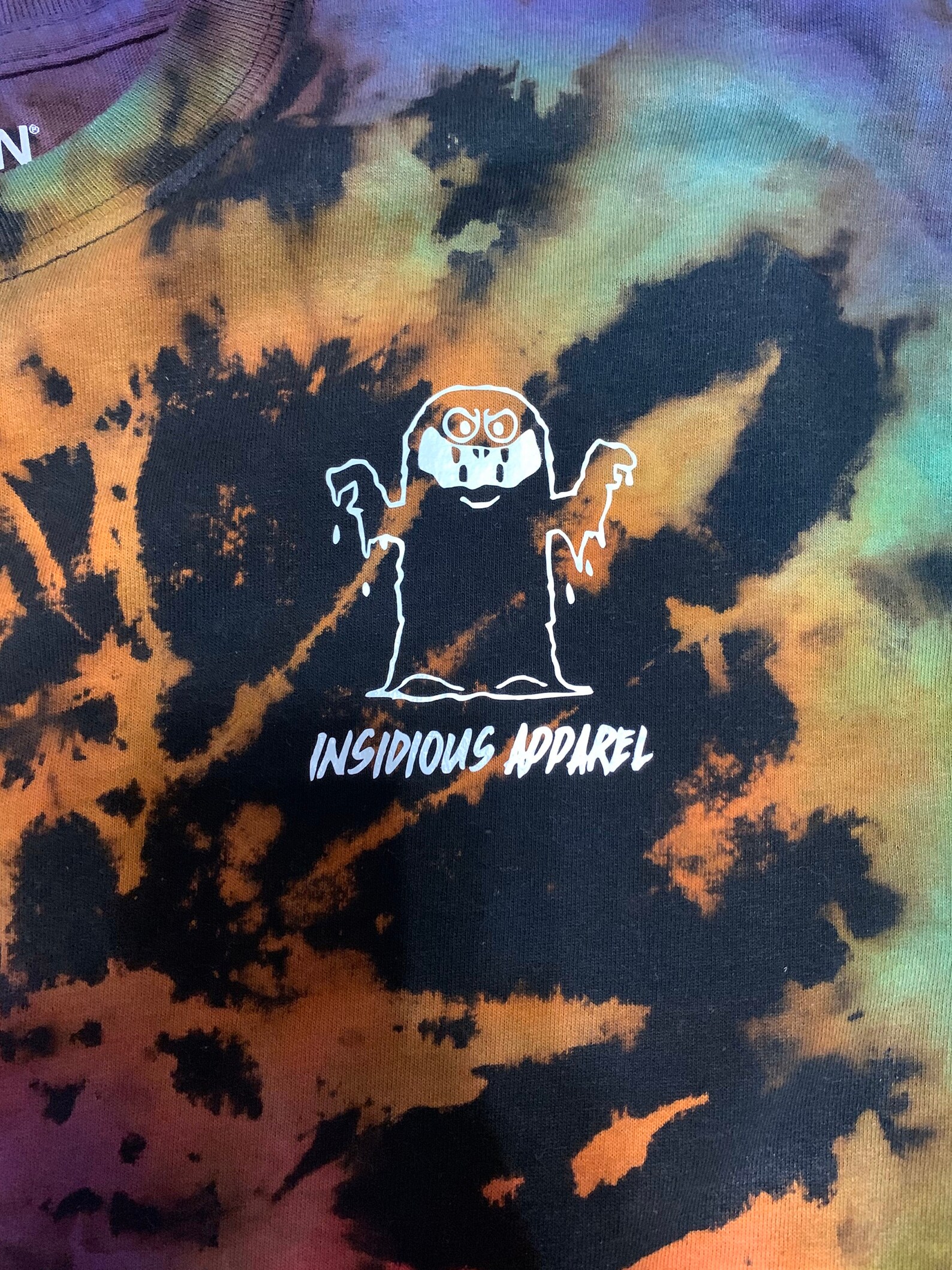 reverse tie dye t shirt