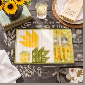Quilt Placemat Sewing Pattern PDF | Fall Patchwork Table Mat Pattern | Beginner Quilted Placemat | Autumn Kitchen Decor (pdf download)