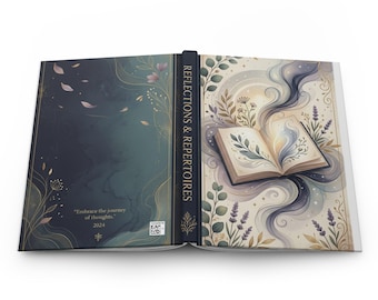 Cuaderno de tapa dura con renglones y acabado mate "Libro Abierto Encantado"