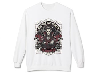 Sudadera Vladimir Vampire Nocturnal Order / Retrato de murciélago gótico, estilo vintage oscuro / Disfraz de Halloween sexy para mujer