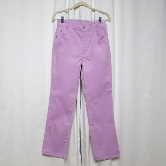 1980s Vintage Levi’s Corduroy Pants Lavender Wome… - image 1