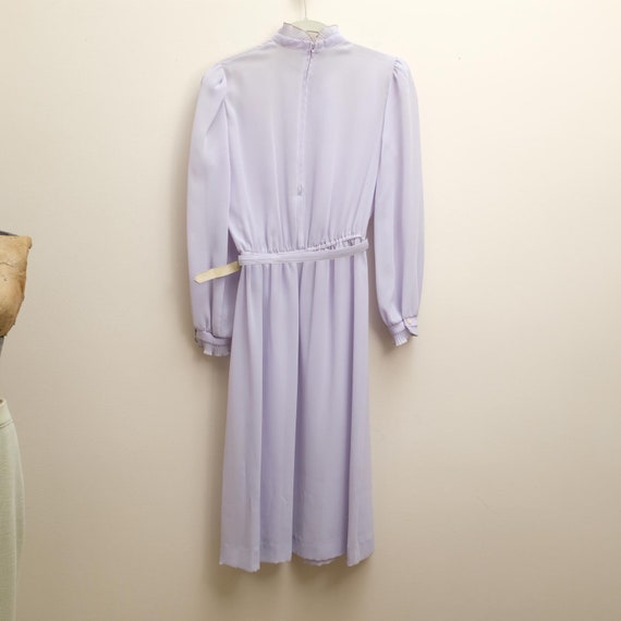 70s/80s Vintage Dress Lavender Lady Carol Petites… - image 5