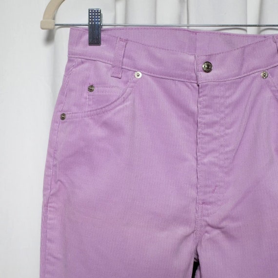 1980s Vintage Levi’s Corduroy Pants Lavender Wome… - image 3