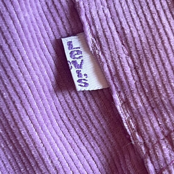 1980s Vintage Levi’s Corduroy Pants Lavender Wome… - image 8