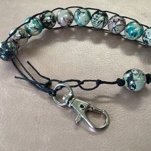 Marbled Glass Bead Abacus Golf Stroke Counter, Knitting Row Counter, Lap Counter, Ranger Beads, Water Tracker, Prayer Beads