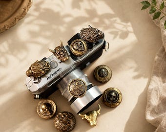 Blitzschuhabdeckung für Kameras, Steampunk-Kamerazubehör, Vintage-Metall-Kameradeko, Kreatives Geschenk für Fotografen, Retro-Kameradeckel