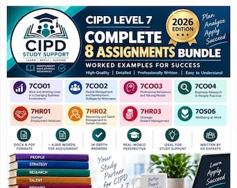 CIPD Niveau 7 Opgeloste Opdrachtvoorbeelden | Bundel van 8 eenheden 2026