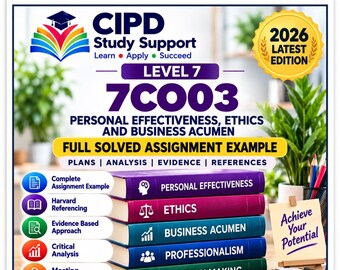 CIPD Niveau 7 7CO03 Opgelost voorbeeld van een opdracht | Versie 2026