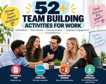 Teambuildingspellen voor op het werk | Meer dan 50 ijsbrekers voor op kantoor | Printbare spellen voor medewerkersbetrokkenheid