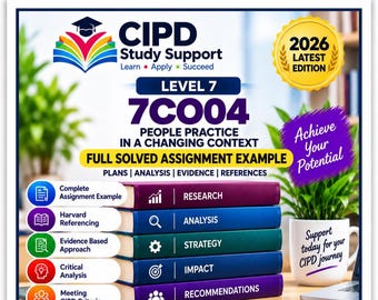 CIPD Niveau 7 7CO04 Opgelost voorbeeld van een opdracht 2026 | Bedrijfsonderzoek in de personeelspraktijk