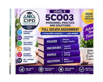 CIPD Niveau 5 5CO03 Opgeloste opdrachtvoorbeeld 2026 | Plyton casestudy