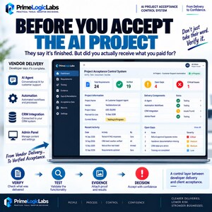 AI Project Acceptance System, Software Testing Dashboard (HTML App)