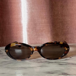 Vintage 90s Gucci GG Authentic Tortoise Shell Oval Sunglasses - Etsy