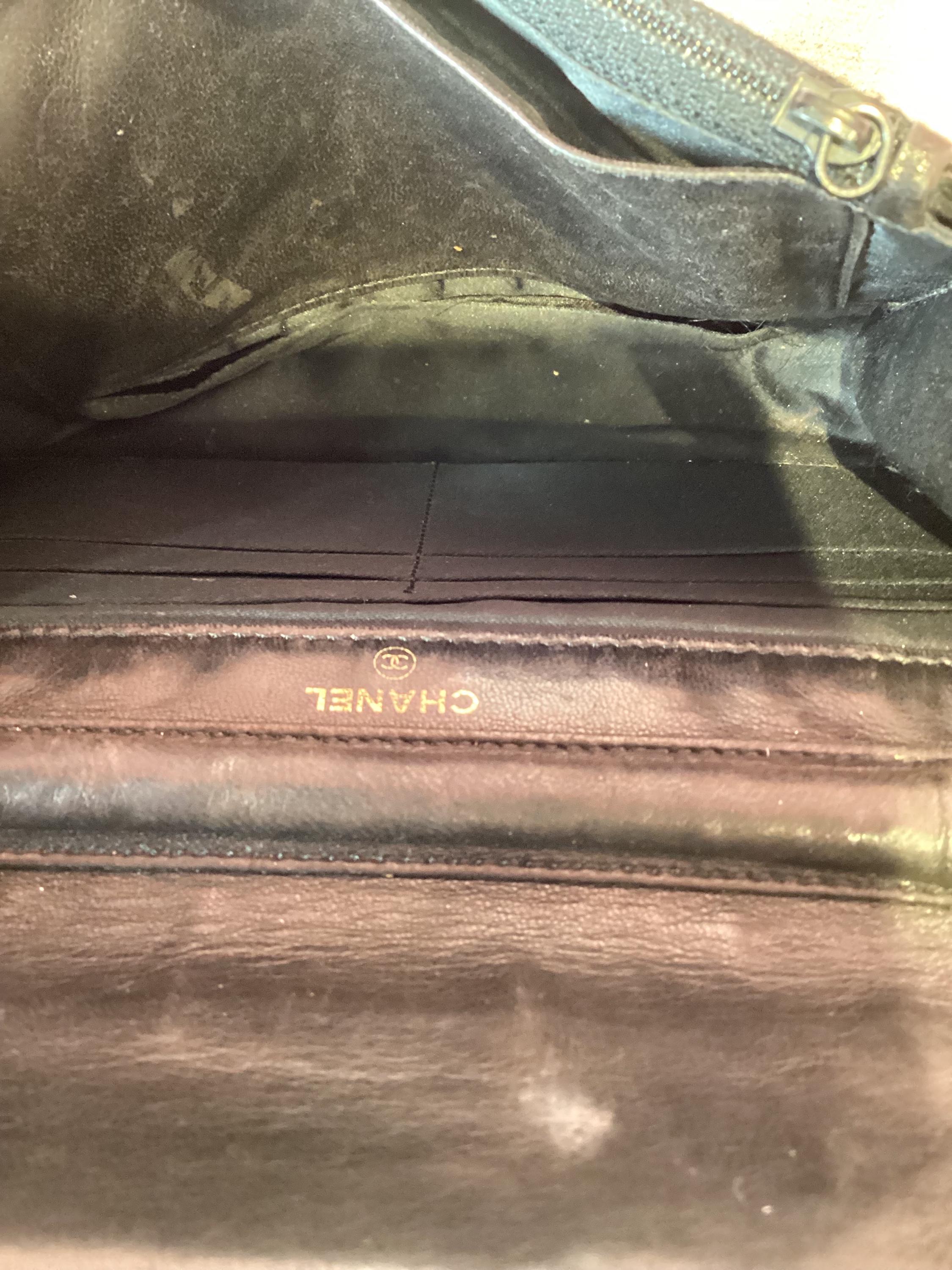 ヴィンテージ Y2K シャネル スポーツ ライン ナイロン レザー クロス