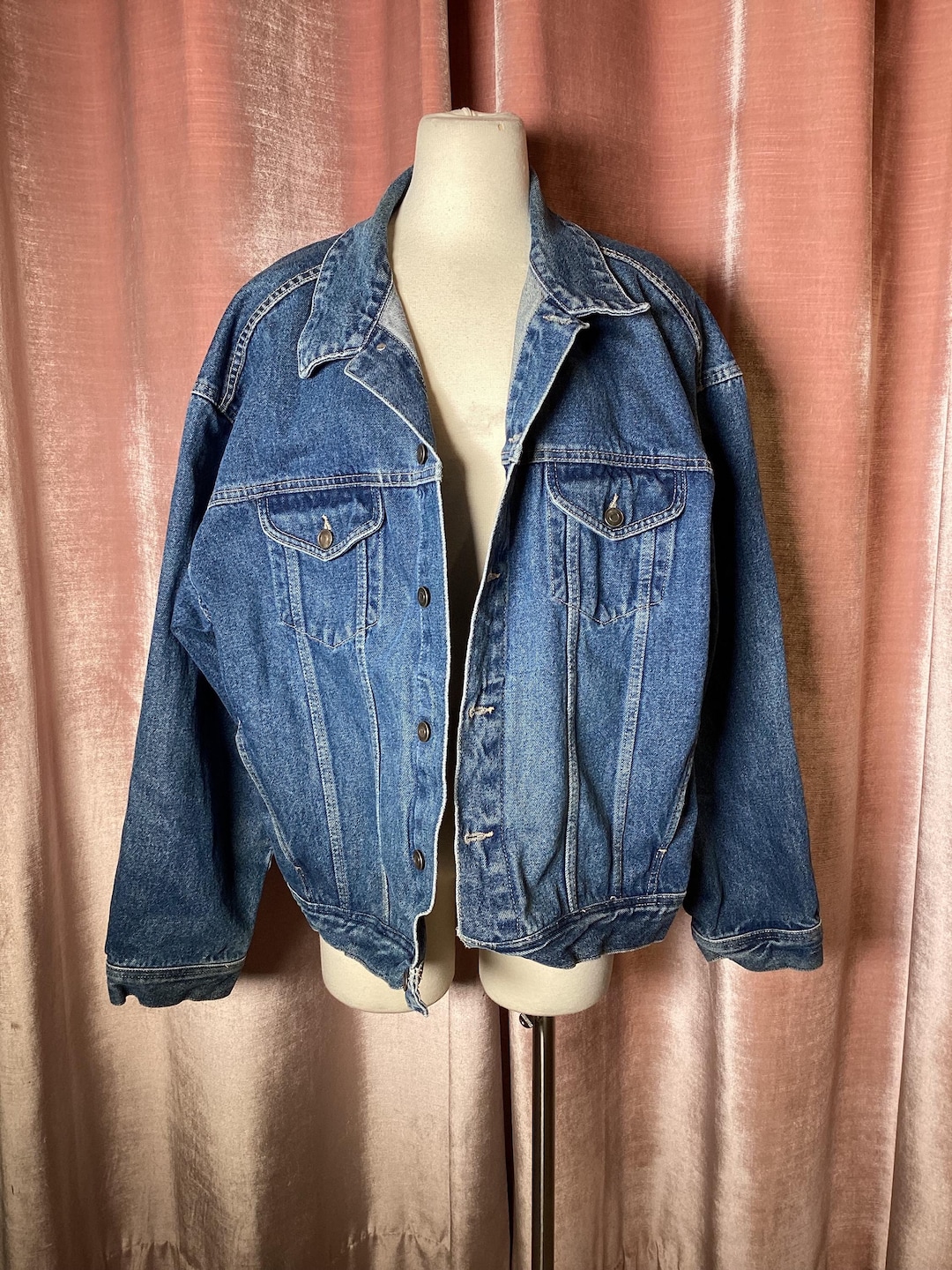 Vintage 90's Denim Oversized Tucker Band Jacket XXL - Etsy