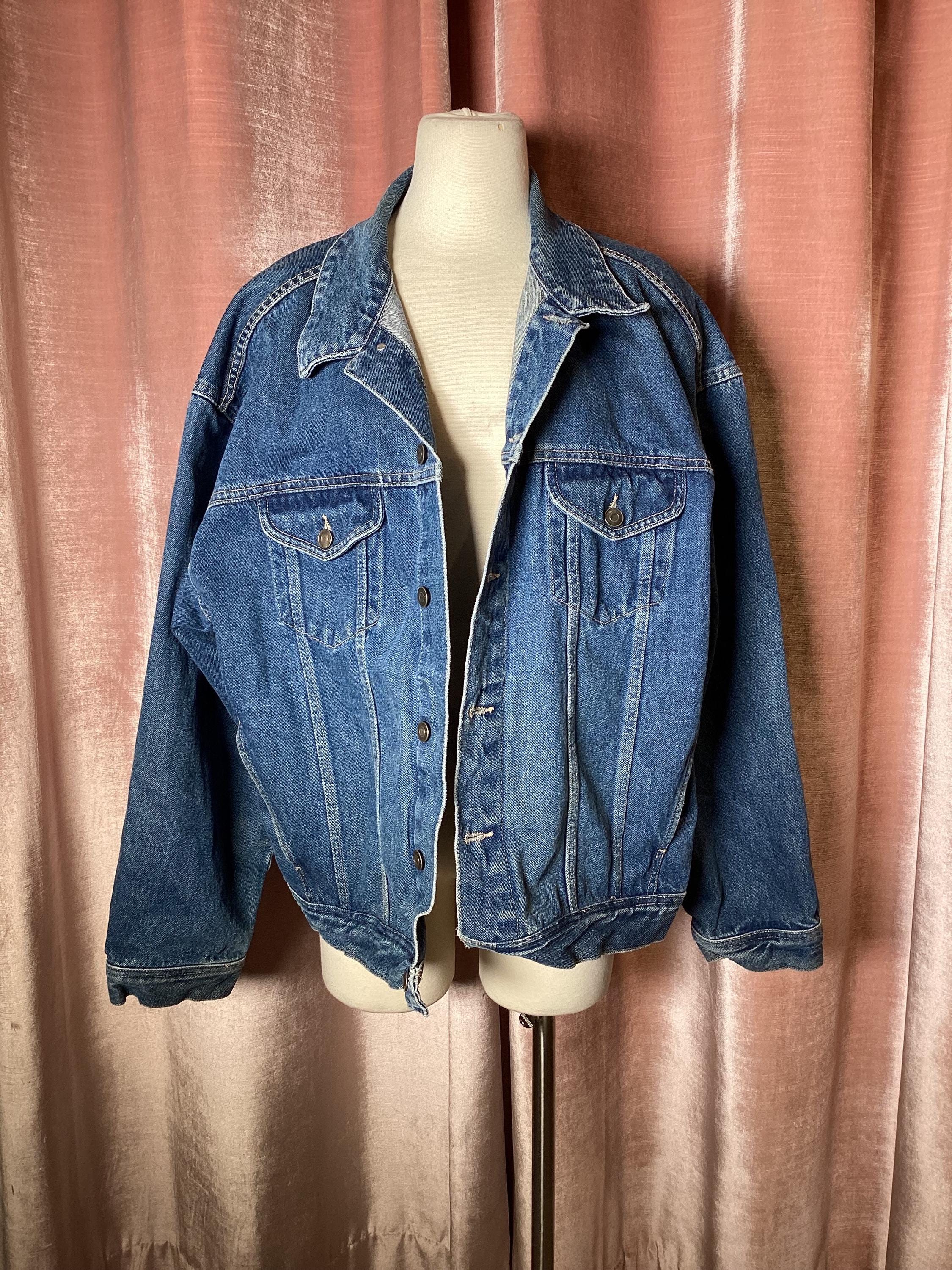 Vintage 90's Denim Oversized Tucker Band Jacket XXL - Etsy