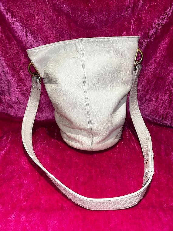 Vintage 80s leather bucket Bag